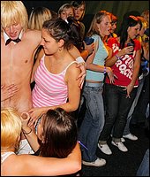 Wild dirty hardcore orgy after striptease in the night club